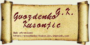 Gvozdenko Kusonjić vizit kartica